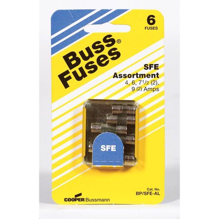 EATON BUSSMANN Automotive Fuse Kit, 6 PK BP/SFE-AL6-RP